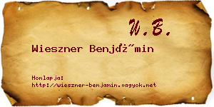 Wieszner Benjámin névjegykártya