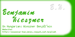 benjamin wieszner business card